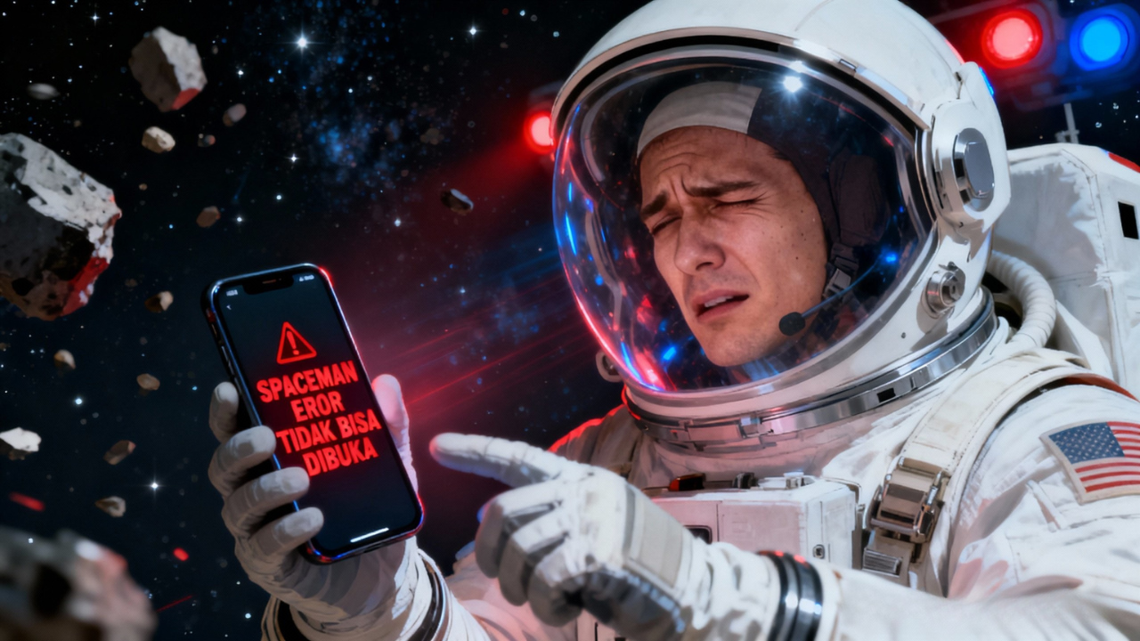 Spaceman error tidak bisa dibuka